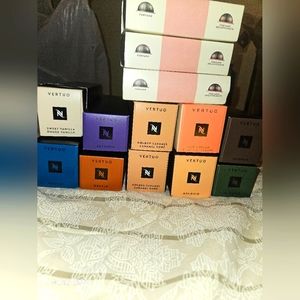Nespresso Vertuo Pods 10 sleeves 100 pods plus extra 3 sample boxes